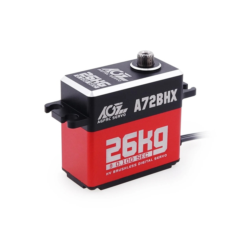 AGFRC A72BHX – 26KG High Torque Fast Speed HV Brushless Metal Gear Digital Steering Servo Motor For 1/10 RC Car Crawler Buggy HSS20 Horn